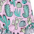 thumbnail image 3 of Styles I Love Infant Baby Girl Pineapple Cactus Printed One-Piece Swimsuit Summer Beach Bathing Swimwear (Cactus, 100/2-3 Years), 3 of 8