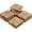 Natural Wood, variant on Renwick Fir Wood Outdoor Interlocking Flooring Tiles for Balcony Patio Garden, 12" x 12", Brown, Pack of 27