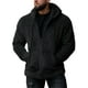 thumbnail image 1 of Ropa de abrigo para hombre Sudadera con cordón con cremallera Sudaderas con capucha con bolsillos Cárdigan de felpa de manga larga para hombre Chaqueta de color sólido de ajuste regular, 1 of 2