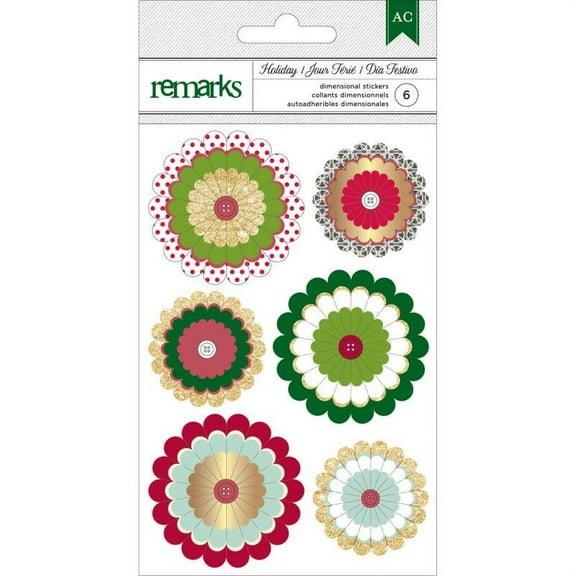 Holiday Remarks 3D Stickers-Delights