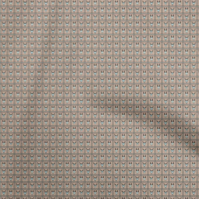 oneOone Polyester Spandex Light Brown Fabric Animal Craft Projects Decor Fabric Printed By The Yard 56 Inch Wide