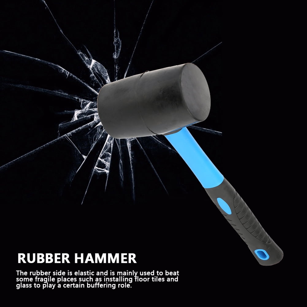 2 Side Hammer, Elastic Reduce Fatigue Buffering Rubber Hammer Ergonomic for Floor Tiles