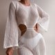 thumbnail image 1 of Vestido Para Cubrir Bikini Ahueca hacia fuera el traje de baño Cubrir la playa europea Ropa de protección solar Cgtredaw para Mujer Blanco T XXL, 1 of 7