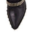 thumbnail image 2 of Jeffrey Campbell Draco-Stud Black Gold Pointy Toe Embellished Moto Leather Boots (Black Gold, 9), 2 of 3