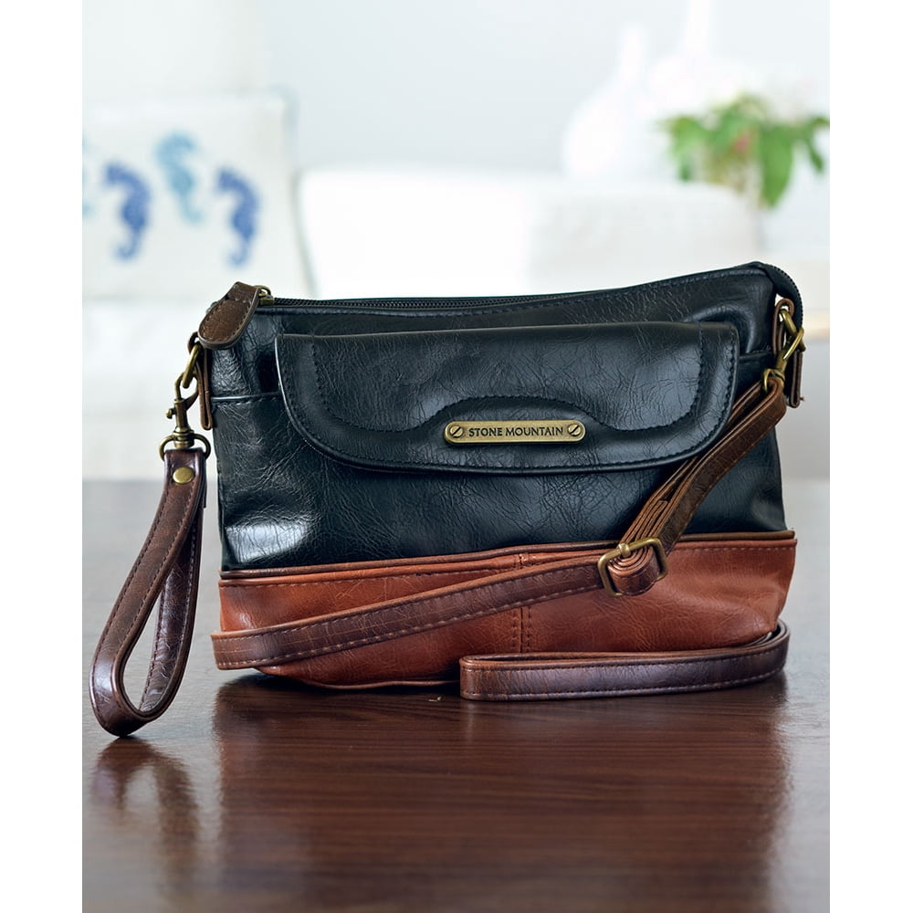 Stone Mountain Leather Crossbody BagsCognac/Black Horizontal Walmart