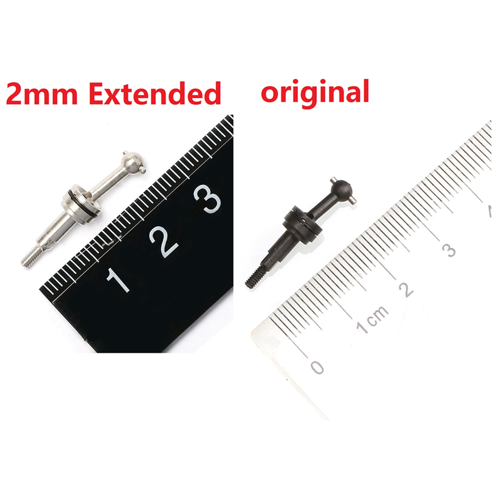 Pyatofly 4 piezas de eje universal CVD de metal con tuerca M2 para piezas de actualización de coche K969 K989 K979 P929 1/28 RC Pyatofly 4 piezas de eje universal CVD de metal con tuerca M2 para piezas de actualización de coche K969 K989 K979 P929 1/28 RC