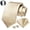 Champagne, variant on Mens Ties Solid Color Satin Necktie and Pocket Square Tie Formal Cufflinks Sets for Men Wedding