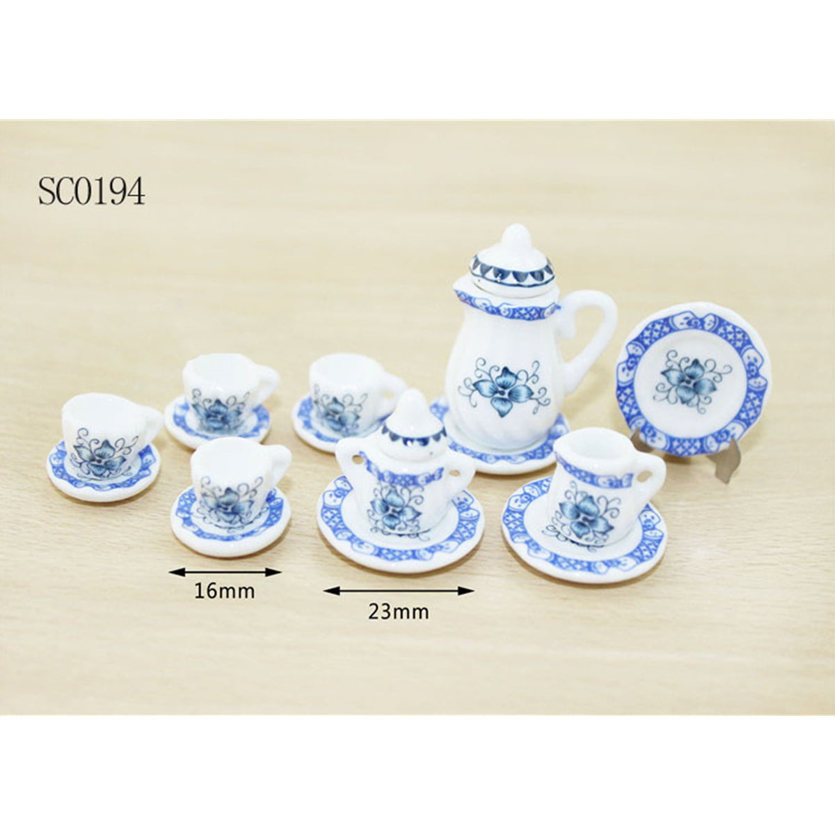 1:12 Scale Hand Painted Ceramic Chinese Tea Set D  Dolls House Miniature 