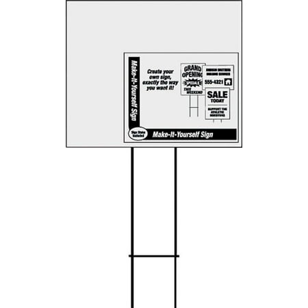 Hy-Ko LBL 2-Sided Blank Weatherproof Lawn Sign, 20 in W x 24 in L