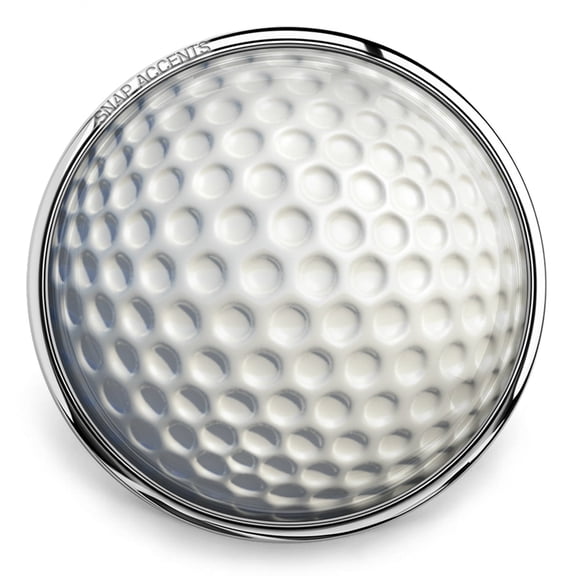 Snap Jewelry Golf Ball Sports White, Multi-color Ginger Charm 18MM Button, For Interchangeable DIY Customizable Accessories