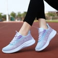 thumbnail image 5 of Sopiago Sneakers for Women Womens Walking Shoes - Slip On Tennis Running Shoes Memory Foam Lightweight Work Sneakers for Indoor Outdoor Gym Purple,39, 5 of 6