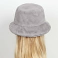 thumbnail image 4 of Lilgiuy Winter Fluffy Fuzzy Bucket Hat for Women Plush Furry Fisherman Hats Warm Hat for Birthday Halloween Christmas New Year, 4 of 5