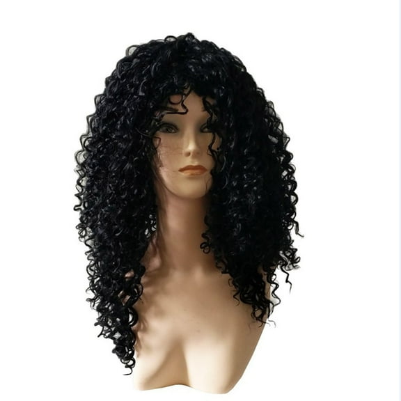 Deep Curly Heat Resistant Rose net Front Synthetic Hair Wigs For Fashion Women
