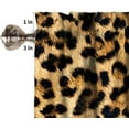 thumbnail image 6 of Leopard Print Valance Curtain Wild Safari Skin Pattern Cheetah Cat Black Brown Fur Wildlife Rod Pocket Valance Window Treatments 1 Panel Short Curtains for Kitchen Farmhouse 54 x 18 in, 6 of 6