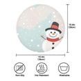 thumbnail image 3 of 15.4" Round Placemat Set of 4 Polyester Fabric Place Mats Non-Slip Dining Kitchen Table Mats for Kitchen Party Decor Snowman, 3 of 5