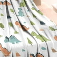 thumbnail image 3 of White Dinosaurs Landscapes Pattern Blanket,Comfortable Soft Lamb Wool Throw Blanket,All Season,Warm Lightweight Blankets for Sofa Bed Couch Living Room Chair,30"x40", 3 of 4
