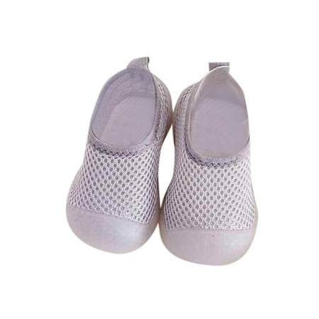 

Yinguo Toddler Kids Baby Boys Girls Summer Shoes Solid Soft Soles First Walkers Antislip Shoes Prewalker Grey 24