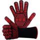 thumbnail image 1 of Guantes de silicona antideslizantes para barbacoa, guantes para chimenea hasta 800 °C (rojos), 1 of 5