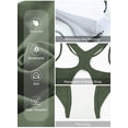 thumbnail image 4 of Eytino Womens Swimsuits One Piece Swimsuit Women Criss Cross Back Bathing Suits Athletic Modest Sports Training Slimming Swim Suit Full Coverage Swimming Suits Womens Swimwear Green XL, 4 of 8