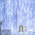 thumbnail image 4 of LINLIN LED Curtain Lights,3m*3m 300LED LEDs Window Curtain Fairy Lights,USB Copper Wire Lights,8 Modes String Lights with Remote Control for Party Wedding Home Garden Christmas Decoration, 4 of 8