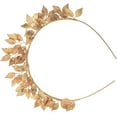thumbnail image 4 of Bridal Leaf Tiara Crown Gold Leaf Headband Handmade Leaf Headpiece for Wedding Prom Party Festival Hair Jewelry, 4 of 5