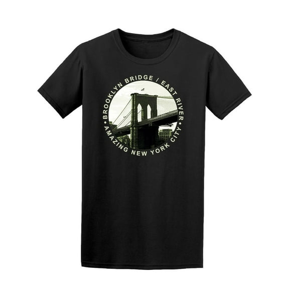 Photo Print Of Bkyn Bridge T-Shirt Men -Image by Shutterstock, Male XX-Large