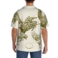 thumbnail image 3 of Pofeuu Chickens Print Mens Casual Short Sleeve Shirts Beach Summer Spread Collar Pocket Tops Men's Casual Short-sleeved Shirt-3X-Large, 3 of 5