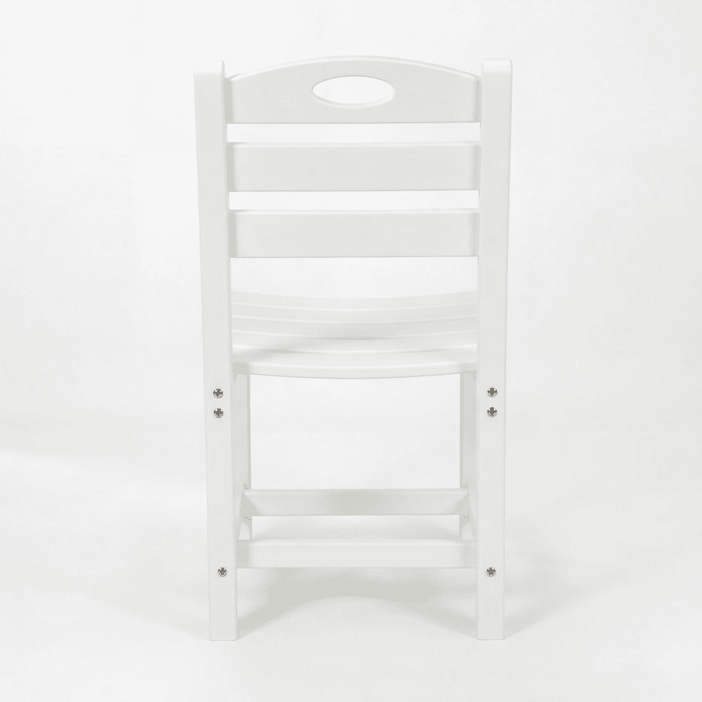 Outdoor Dining Chair, 2 Pack Armless Chair for Garden Balcony Backyard, White
