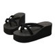 thumbnail image 4 of unbranded Chanclas Con Cuña Negras Para Mujer Ideales Para Y Uso Casual, 4 of 8