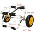 thumbnail image 5 of Bonnlo Kayak Cart Canoe Dolly Fishing Kayak Accessories Carrier Foldable Paddle Board Trolley Boat Trailer Transport with NO-Flat Airless Tires Wheels and 2 Ratchet Straps, 5 of 9