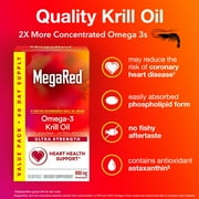 MegaRed 1000mg Ultra Strength Omega-3 Krill Oil, 60 Softgels