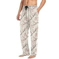 thumbnail image 4 of JSTEL Cherry Blossom Sakura Flower Floral Men's Sleepwear Mens Pajama Pants Bottoms with Pockets, XL, 4 of 6