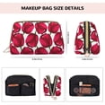 thumbnail image 5 of Naloa Tulips Flowers Leather Makeup Bag for Purse Travel, Portable Small Cosmetic Organizer for Women and Girls, Make up Bag with Zipper, 5 of 8