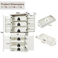 thumbnail image 2 of ANPOO 71''Tall Farmhouse Kitchen Pantry Cabinet, 7 Layers Storage Cabinet, 3 Drawers, 6 Hanging Shelves, Adjustable Shelves, Versatile Large Rustic Cabinet for Kitchen, Dining Room, Living Room, 2 of 7