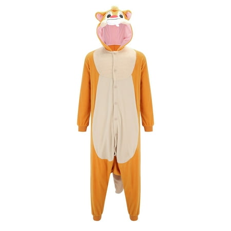 

NECHOLOGY Women s And Men s Squirrel Fleece Pajamas Sleepwear Pajamas Hooded Jumpsuit Rompers Clubwear Nightwear Women Pajamas Pajamas Brown Small