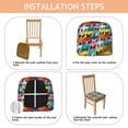 thumbnail image 4 of Boston Terrier Seat Covers for Dining Room Chairs Set Of 4,Stretch Printed Washable Chair Seat Cover with Elastic Ties and Button,Removable Waterproof Couch Cushion Covers, 4 of 6