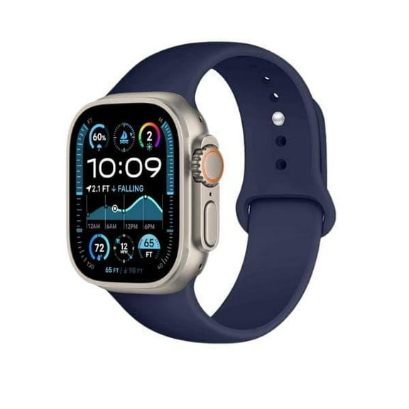 Restored Apple Watch Ultra 2, 49mm, Natural Titanium, Midnight Sport, GPS + Cellular (Refurbished)