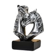 thumbnail image 2 of Figura de cabeza de caballo doble, estatua de caballo, bendición, recuerdo, adorno de mesa para Negro Plata, 2 of 9