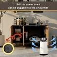 thumbnail image 6 of Pefilos 39" Litter Box Enclosure, Cat Litter Box Furniture with Hidden Plug, 3 Doors Indoor Cat House Washroom, Black+Brown, 6 of 17