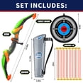 thumbnail image 4 of MAVOLIO Kids Bow and Arrow Set with LED Light Up, Kids Archery Set Outdoor Indoor Sport Toys for Boys Girls Ages 4-12, 16 Suction Cup Arrows with Standing Target & Quivers, 4 of 9