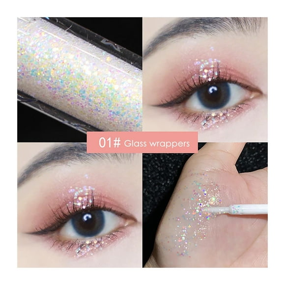 Traceur pour les Yeux Sky Glitter Magnifique Traceur pour les Yeux Liquide Fard à Paupières Allongé Silkworm 8 Couleurs 2,5 ml, Traceur pour les Yeux pour Femmes