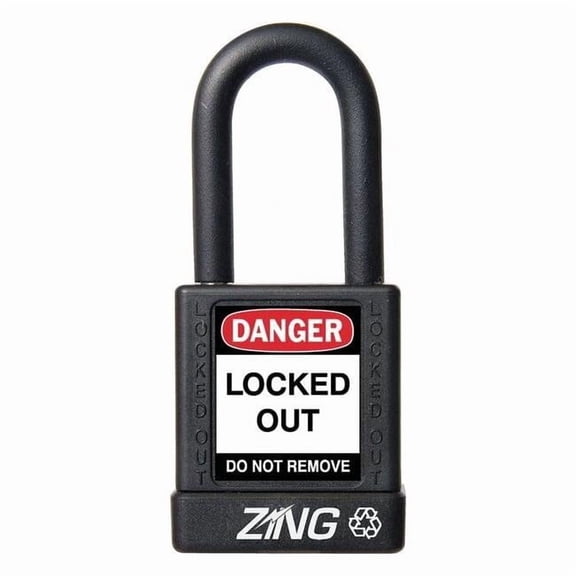 Zing Lockout Padlock,KA,Black,1-3/4"H 7037