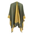 thumbnail image 1 of Women's Cloak Shawl Soft Warm Windproof Wrap Stylish Color Blocking Design for Autumn Spring Winter, 1 of 2