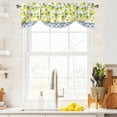 thumbnail image 4 of Tie Up Valances for Windows, Yellow Lemons Adjustable Valance Curtains Window Treatment for Living Room, Watercolor Summer Botanical Elegant Pastoral Rod Pocket Kitchen Curtains & Drapes 54x18 Inch, 4 of 9