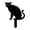 Sitting Cat, variant on Diceymbol Calm Sitting Black Cat Yard Stake with Glowing Eyes for Porch Walkway Halloween Decor 8x6 Inch
