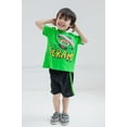 thumbnail image 2 of Sesame Street Oscar the Grouch Infant Baby Boys T-Shirt and Mesh Shorts Outfit Set Infant to Toddler, 2 of 5