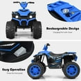 thumbnail image 5 of Infans 12V Kids 4-Wheeler ATV Quad Ride On Car w/ LED Light & Music Navy, 5 of 7