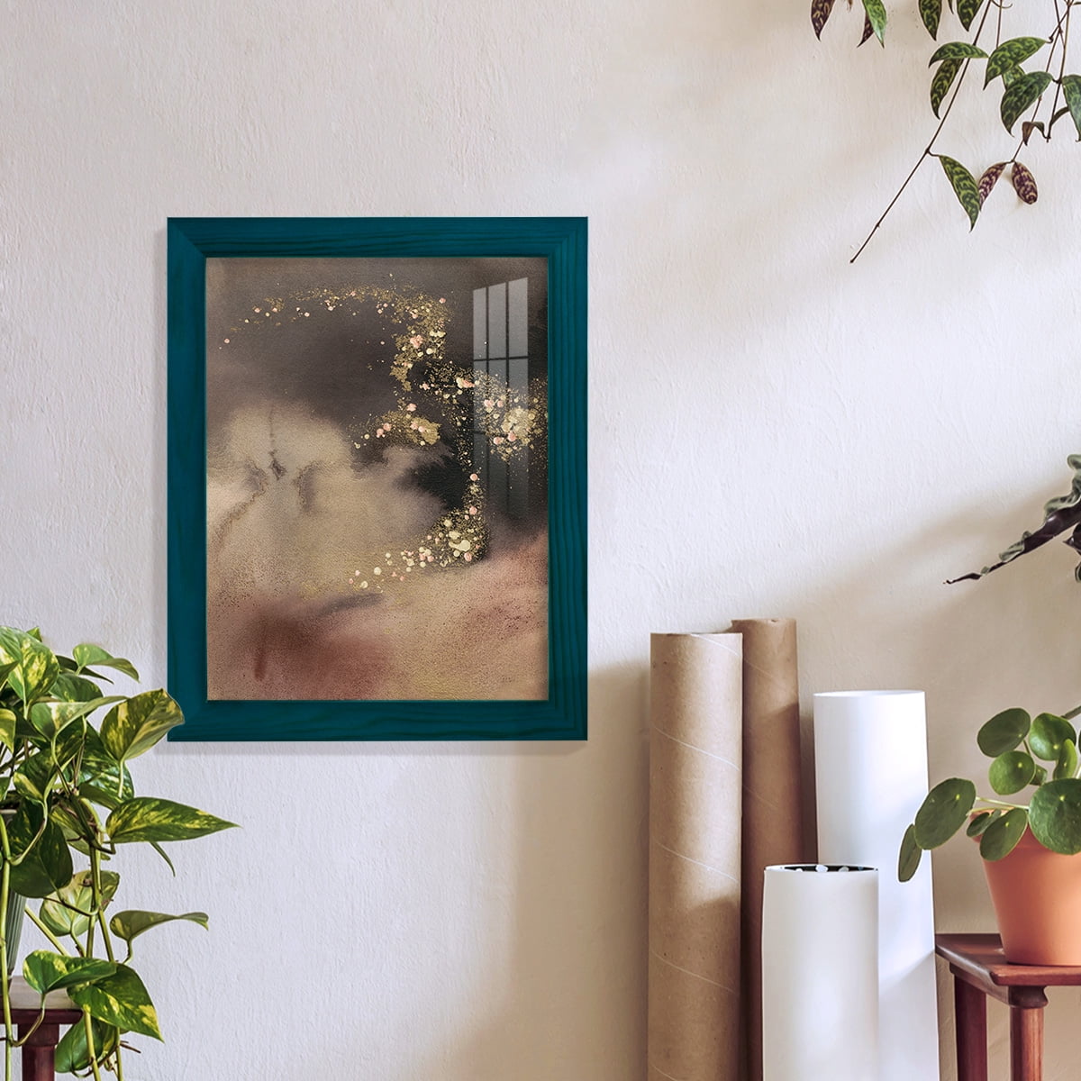UA UK Mountain Seasons II - Framed Print w/glass - Ocean Blue