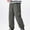Gray, variant on Men's Jogger Pants 100% Nylon Lightweight Outdoor Hiking Trousers with Elastic Drawstring Waist Zipper Side Pockets and Adjustable Ankle Cuffs for Camping Travel and Fall Winter Adventures