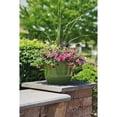 thumbnail image 5 of Garden Elements Indoor/Outdoor Glazed Brushed Happy Plastic Planter, Large, Dark Green, 15", 5 of 5